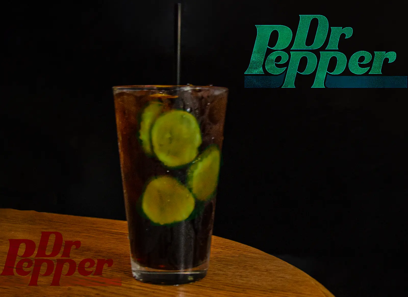 The Dr. Pickle — Dr Pepper loaded with kosher dill pickle chips