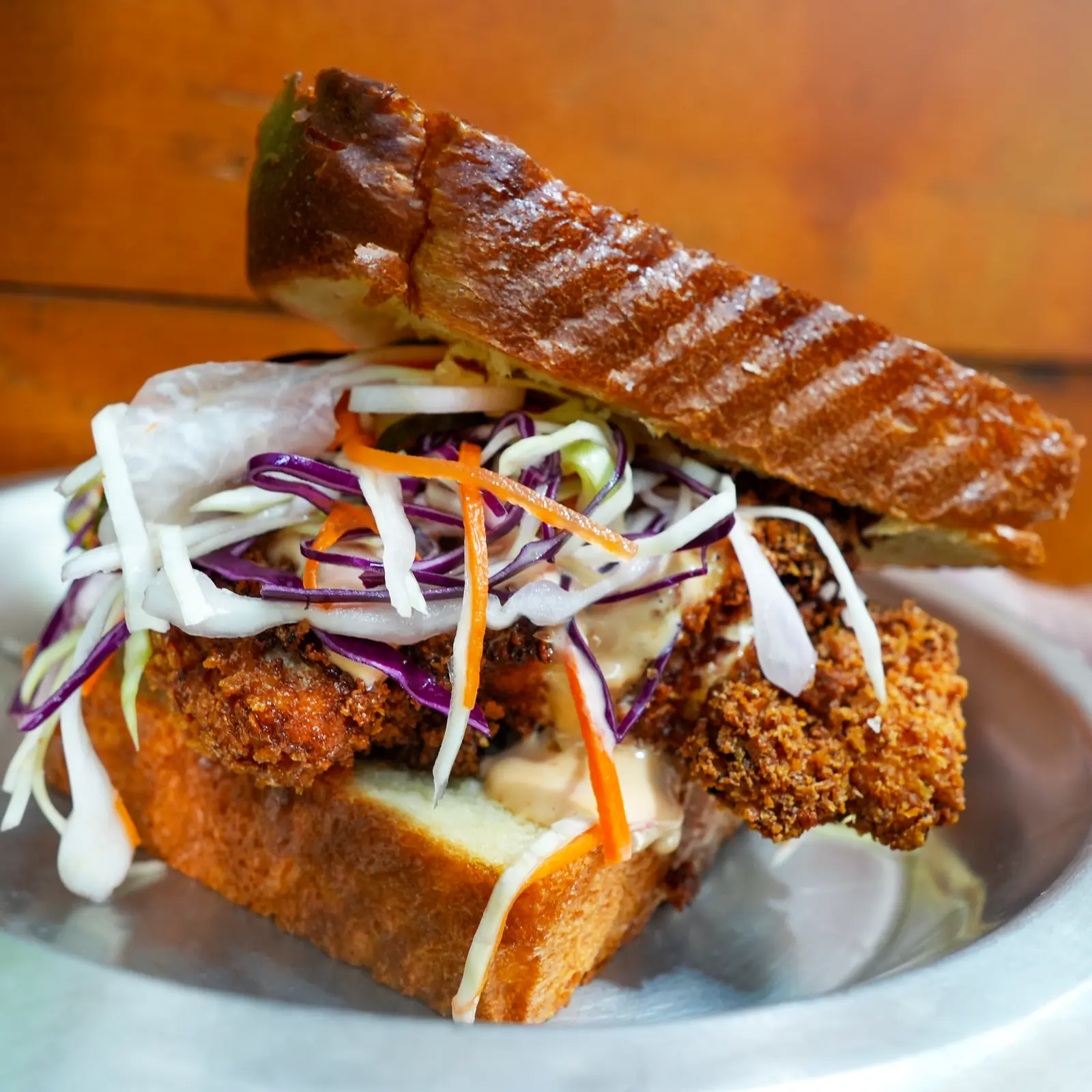 The Chicken Katsu Sando — fried chicken thigh cutlet on house-baked milk bread