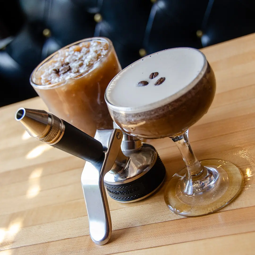 Nitro Espresso Martini duo with nitro press