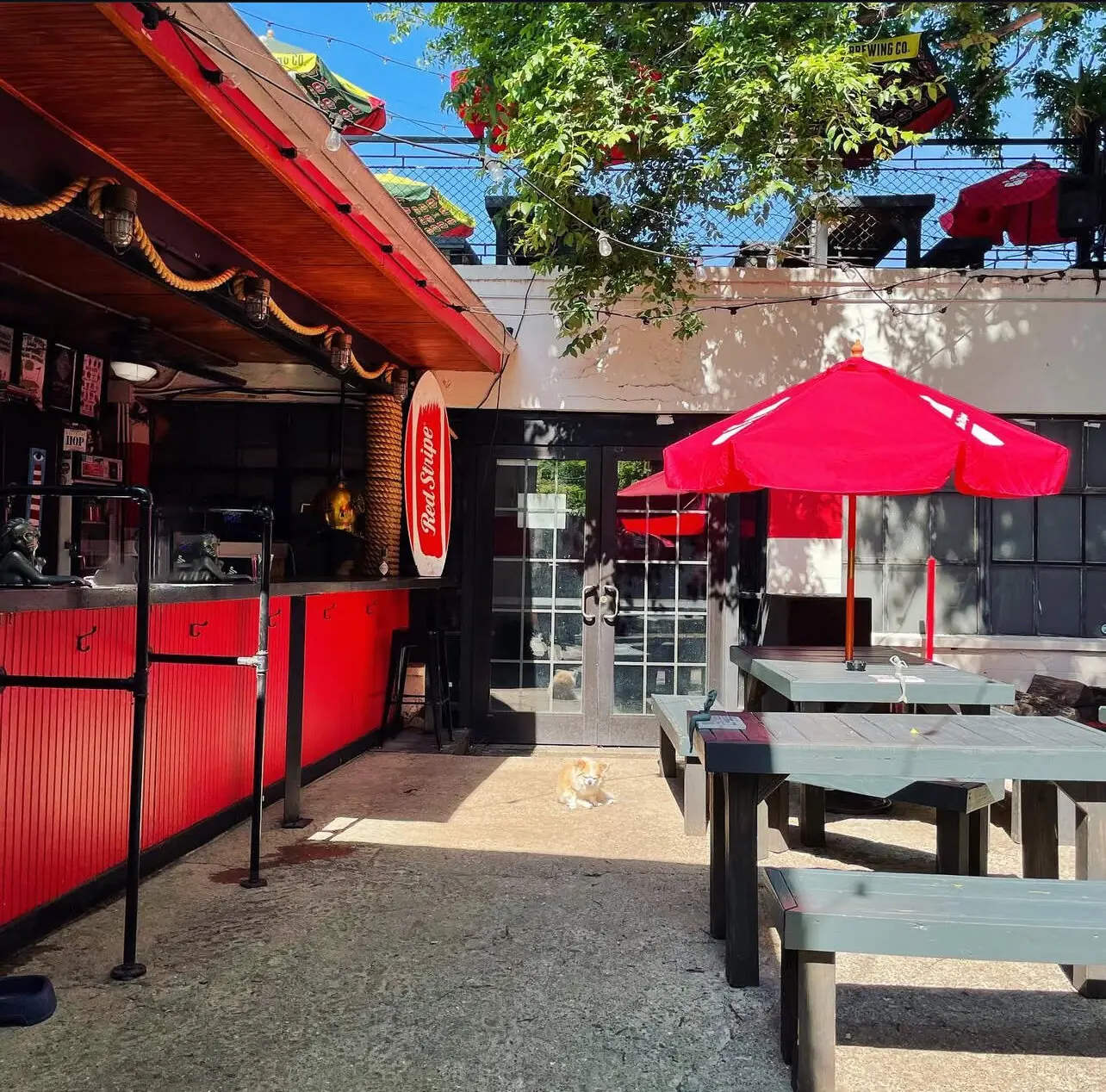 The downstairs patio at NSYC